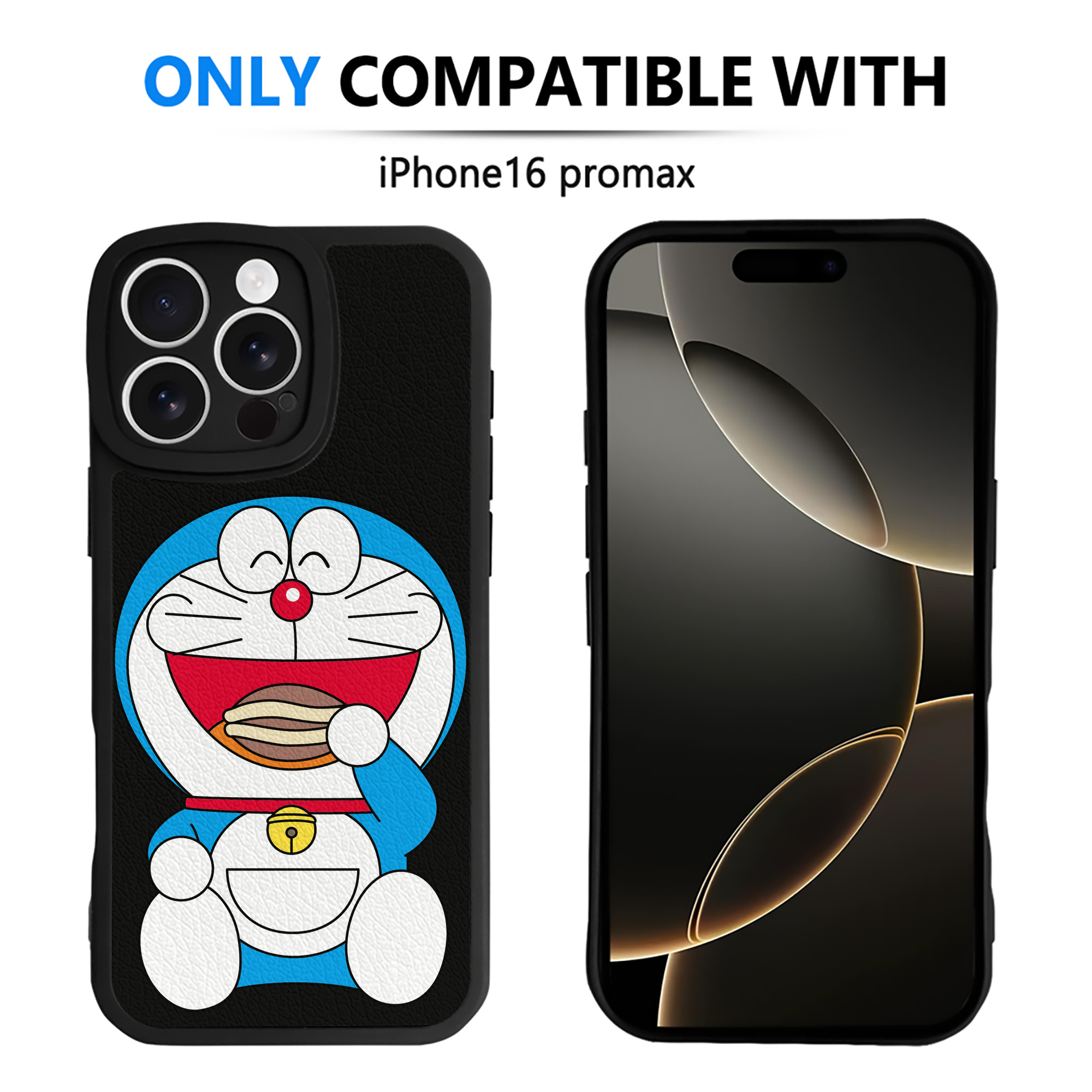 （画像用） ドラえもん Doraemon 【iPhone 16シリーズ対応】シリコンスマホケース（レザー調） 材質：シリコン